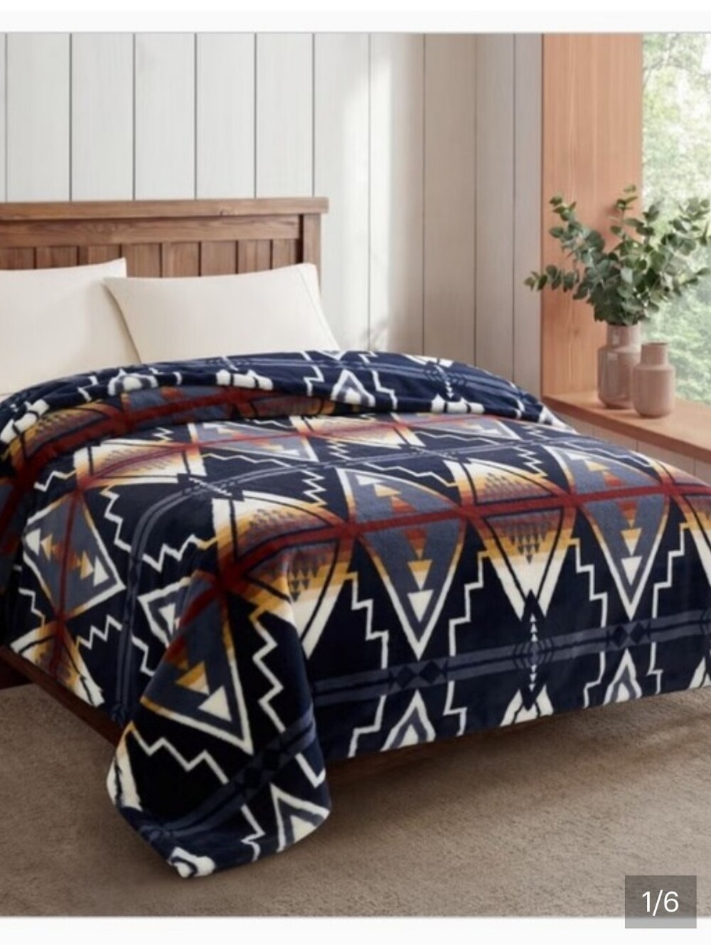 Pendleton Faux Fur Luxe Blanket, New, Arrow Flight, King
